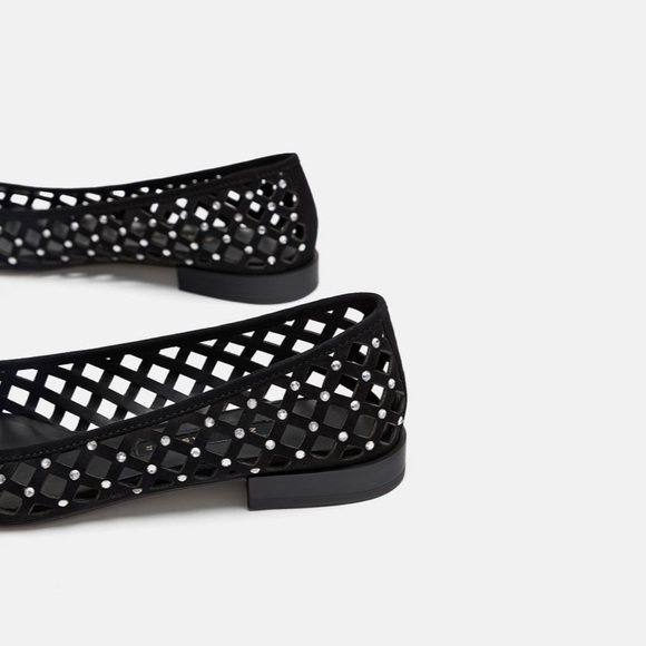 NWT Zara Woven Ballet Flats with Sparkly Detail ✨ - Picture 5 of 6